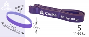 Widerstandsband Gre S (Widerstand 11kg ? 36kg) Farbe Violett Fitnessband zum Effektiven Krafttraining Resistance Band